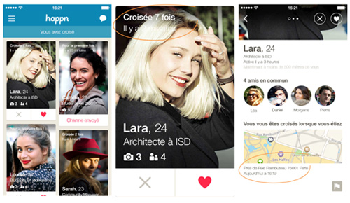 Happn sans facebook