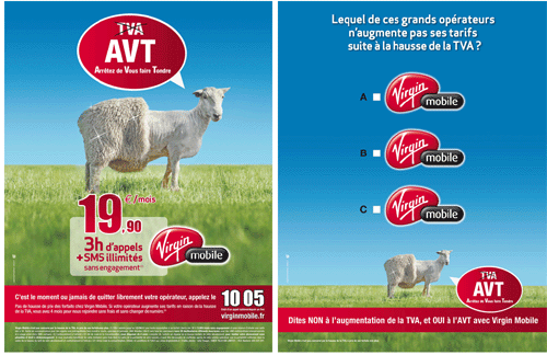 Virgin Mobile part en campagne contre l'augmentation de la TVA