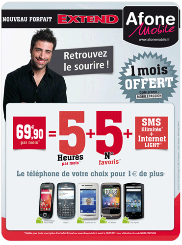 AfoneMobile toffe sa gamme avec le forfait Extend