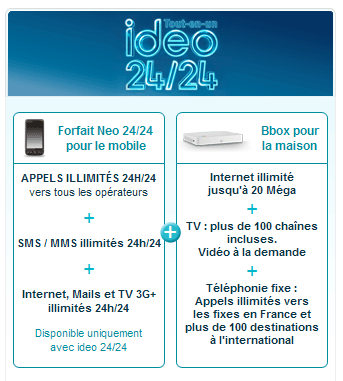 ideo 24/24 de Bouygues Tlcom