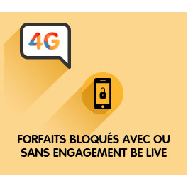 Téléphone Forfait bloqu Be live  1 Go 2h SMS/MMS illimit avec engagement 12 mois