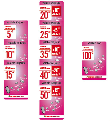 Téléphone Recharge 35  + 10  offerts