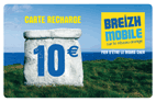 Téléphone Recharge 10 Breizh Mobile