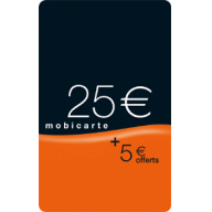Recharge Mobicarte 25   + 5  offerts -Plan Soir et Week End-
