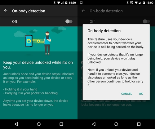 Android  reçoit un nouveau mode de déverrouillage baptisé "On-Body Protection"