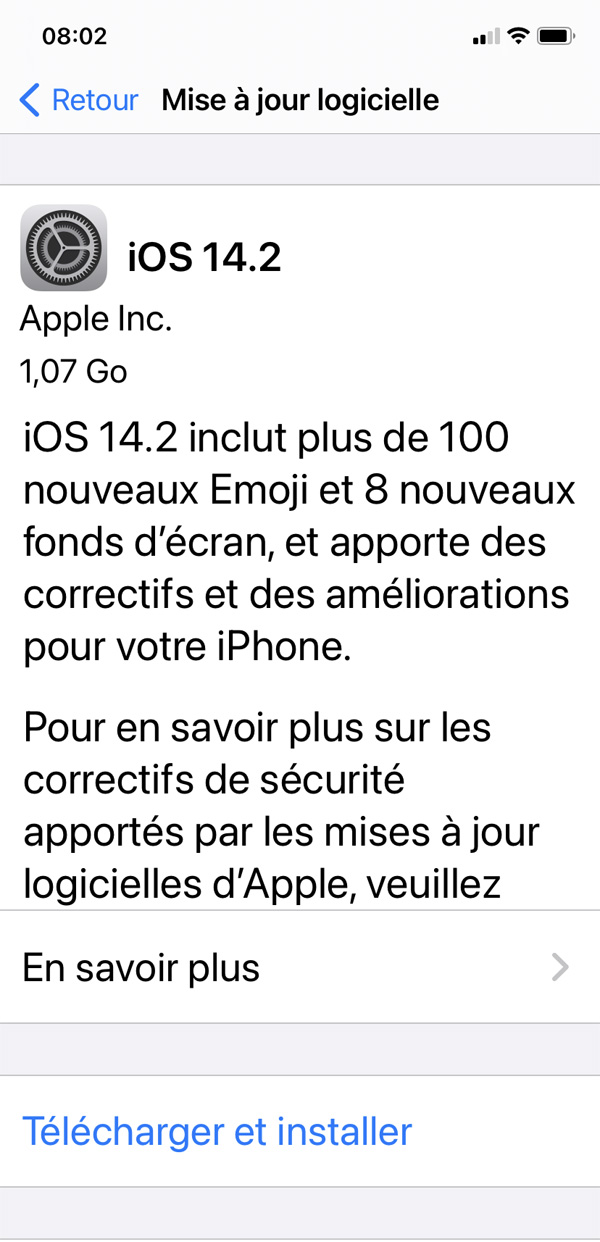Apple déploie iOS 14.2 avec de nouvelles fonctionnalités et quelques correctifs