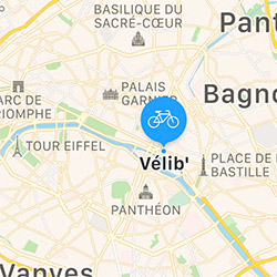 Apple : les stations de vlos en libre-service sont visibles dans Plans