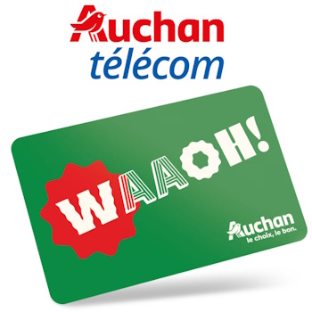 Auchan Télécom casse les prix de ses forfaits mobiles avec la carte Waaoh! Auchan Télécom casse les prix de ses forfaits mobiles avec la carte Waaoh!