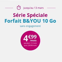 Bouygues : une offre  10 Go promotionnelle valable jusqu'au 13 mars