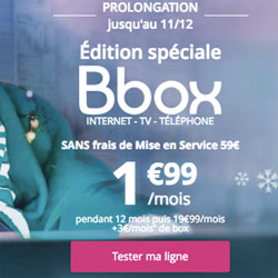 Box internet Bouygues Telecom  partir de 1,99 par mois pour Nol