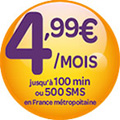 Carrefour Mobile lance un forfait  4,99 /mois 