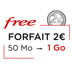 COVID-19 : le forfait 2€ chez Free passe à 1Go de data jusqu'a fin avril COVID-19 : le forfait 2€ chez Free passe à 1Go de data jusqu'a fin avril