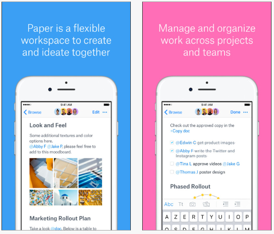 Dropbox : des nouveautés sur son application Paper pour iOS et Android