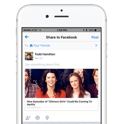 Facebook : les applications tierces ont désormais de nouvelles options de partage Nouvelles options de partage vers Facebook pour les applications tierces
