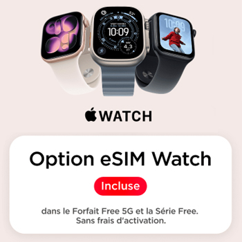 Free défie Orange, Bouygues et SFR avec une eSIM Apple Watch gratuite Free défie Orange, Bouygues et SFR avec une eSIM Apple Watch gratuite