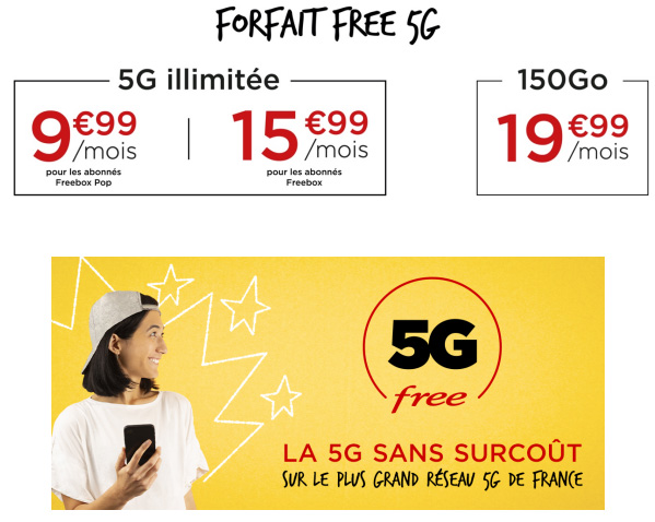 Free lance ses forfaits 5G