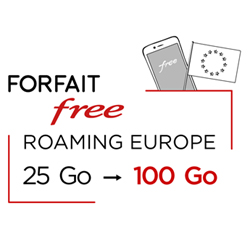 Free offre 100 Go/mois de data 4G  ses abonns bloqus en Europe