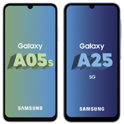 Galaxy A25 5G  et A05s, les nouveaux smartphones d'entre de gamme chez Samsung