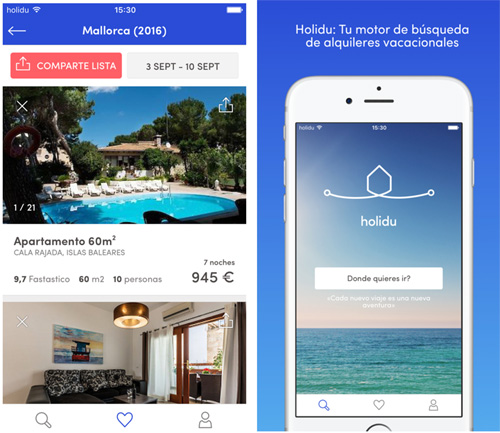 Holidu, une application pour rechercher des locations de vacances de dernière minute 