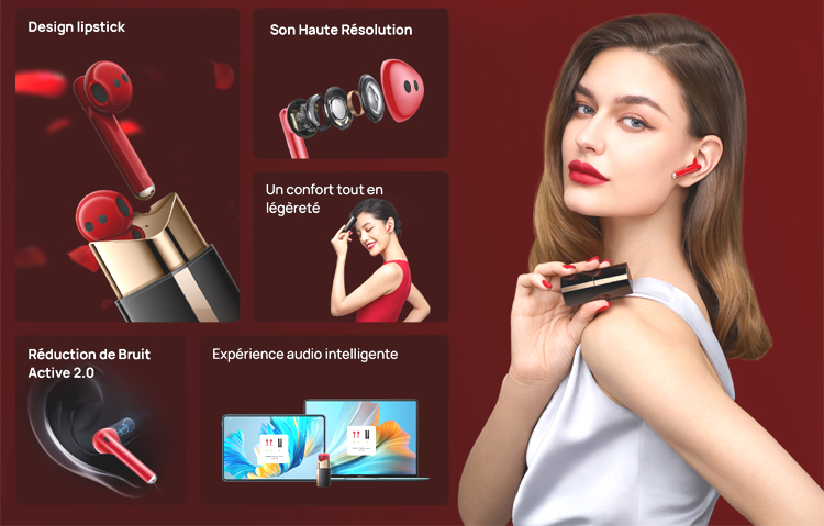 Huawei FreeBuds Lipstick : des écouteurs inspirés des tubes de rouge à lèvres