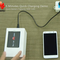 Huawei veut lancer une batterie qui se recharge en 5 minutes Les batteries qui se chargent en 5 minutes chez Huawei, c'est pour bientôt!