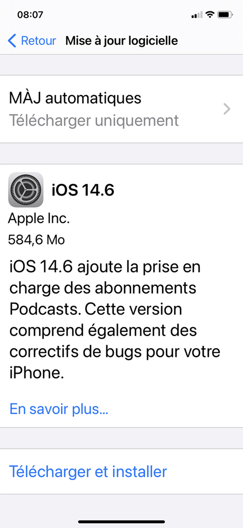 iOS 14.6 est disponible en téléchargement