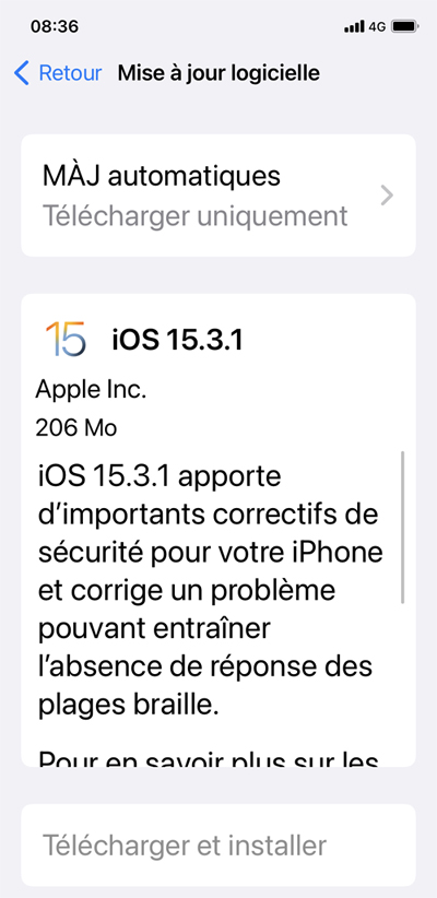 iOS 15.3.1 : Apple corrige encore une importante faille de sécurité