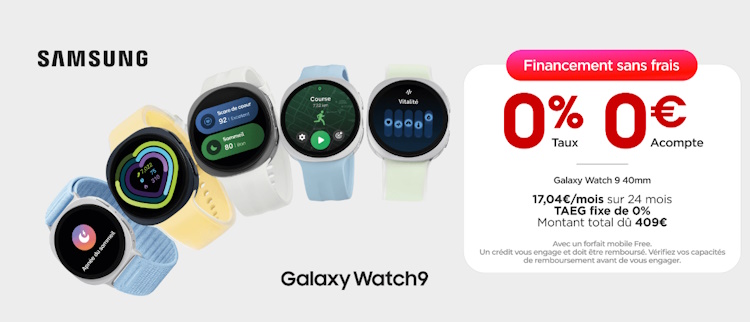 La nouvelle Galaxy Watch9 de Samsung débarque chez Free avec de sérieux arguments La nouvelle Galaxy Watch9 de Samsung débarque chez Free avec de sérieux arguments