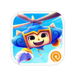 Le ciel est la limite : Heroki est disponible sur iPhone Le héros coloré à tête d'hélice Heroki dans sa quête pour sauver Levantia