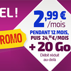 Le forfait illimit Reglo Mobile 20 Go est  2.99  au lieu de 24,95 /mois