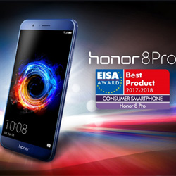 Les EISA Awards 2017-2018 récompensent le Honor 8 Pro Le Honor 8 Pro est élu Consumer Smartphone 2017-2018