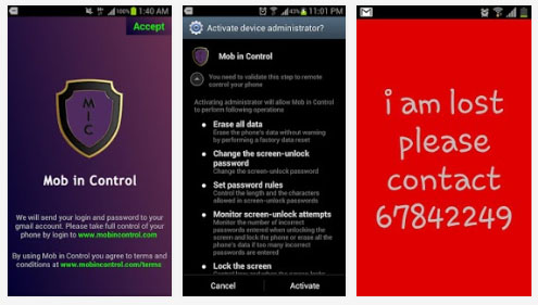 Mob in Control : une application de contrôle de smartphone à distance sans connexion