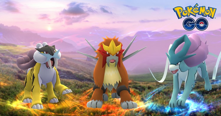 Pokémon GO : après les oiseaux légendaires, voici les bêtes légendaires Entei, Raikou et Suicune