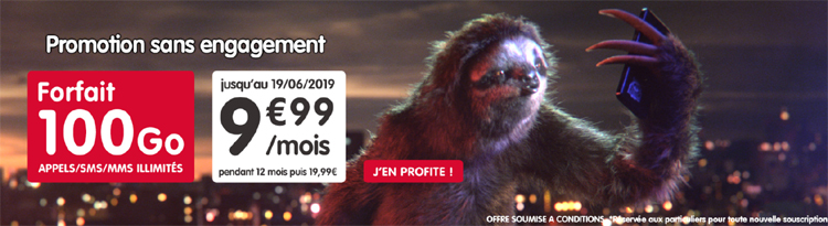 NRJ Mobile : son forfait illimité Woot 100 Go est à 9.99 € par mois NRJ Mobile : son forfait illimité Woot 100 Go est à 9.99 € par mois