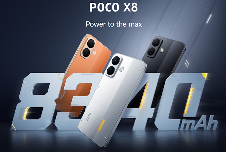 POCO X8 : 8 340 mAh, écran 1,5K et recharge 67 W, la recette musclée de POCO à moins de 300 euros POCO X8 : 8 340 mAh, écran 1,5K et recharge 67 W, la recette musclée de POCO à moins de 300 euros