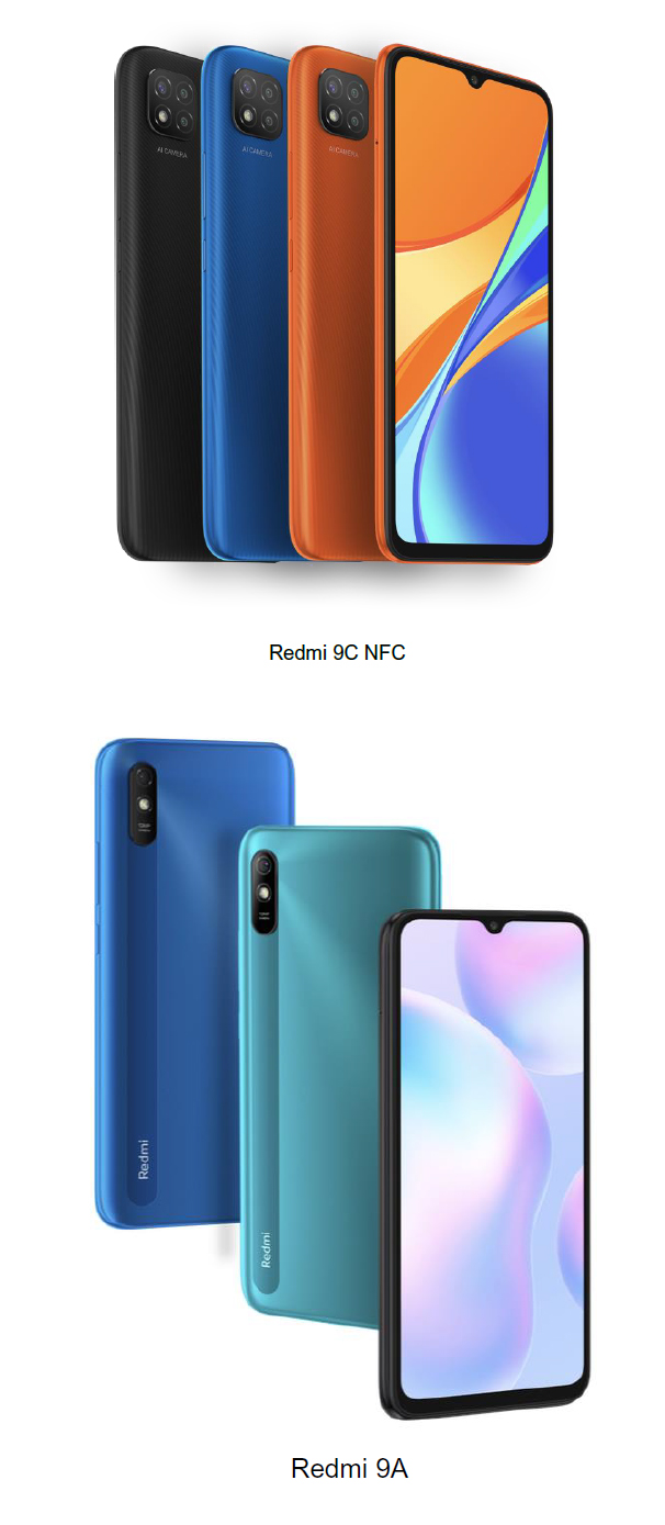 Redmi 9C NFC et Redmi 9A : deux smartphones d'entrée de gamme chez Xiaomi