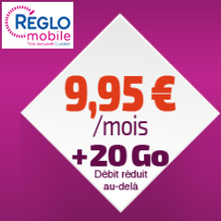 Réglo Mobile lance une nouvelle offre avec 20 Go d'Internet mobile à 9,95 € Réglo Mobile lance une nouvelle offre avec 20 Go d'Internet mobile à 9,95 €