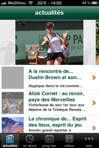 Roland Garros 2011 : Orange lance une application iPhone pour ne rien rater de cet événement