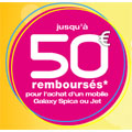 Samsung rembourse jusqu' 50  sur l'achat d'un mobile Samsung Galaxy Spica ou Jet