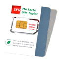 SFR lance une carte SIM en papier