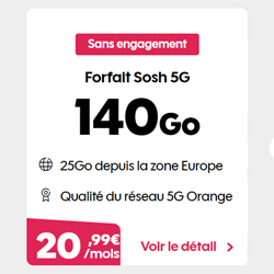 Sosh passe enfin  la 5G