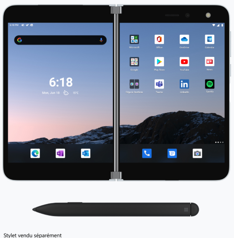 Surface Duo, le smartphone double-écran de Microsoft débarque en France le 18 février 2021