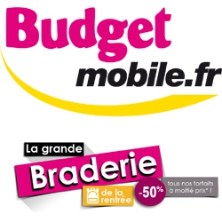Tous les forfaits à moitié prix chez Budget Mobile Les forfaits à moitié prix chez Budget Mobile jusqu'au 30 septembre 2015