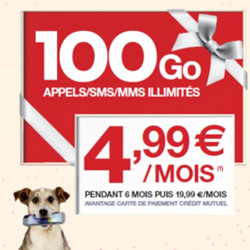 Le forfait 100 Go est  partir de 4.99  chez chez CIC Mobile et Crdit Mutuel Mobile