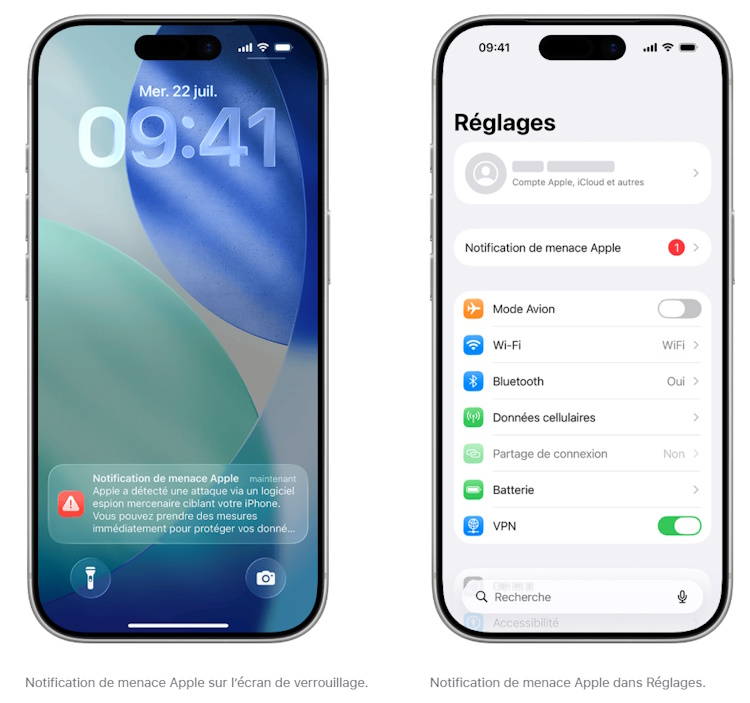 Votre iPhone pourrait être ciblé : si Apple affiche cette alerte, prenez-la très au sérieux Votre iPhone pourrait être ciblé : si Apple affiche cette alerte, prenez-la très au sérieux