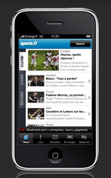 Restez informé sur l’actualité sportive avec votre iPhone Restez informé sur l’actualité sportive avec votre iPhone