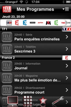 Consultez les programmes TV de Télépoche sur l'iPhone Consultez les programmes TV de Télépoche sur l'iPhone
