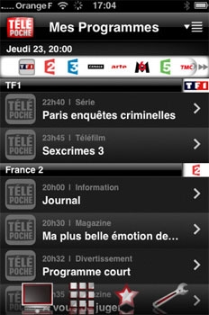 Consultez les programmes TV de Tlpoche sur l'iPhone