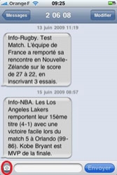 Les MMS seront grs comme des SMS avec le firmware 3.0