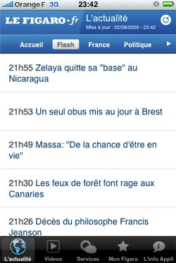 Le Figaro lance son application iPhone